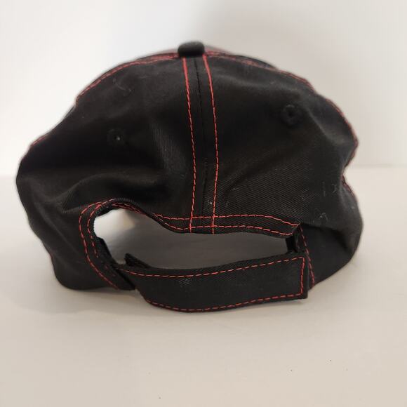 K-PRODUCTS Bridgestone Black Grey Adjustable Strapback Hook Loop Mens OS FLAWED - Picture 8 of 12